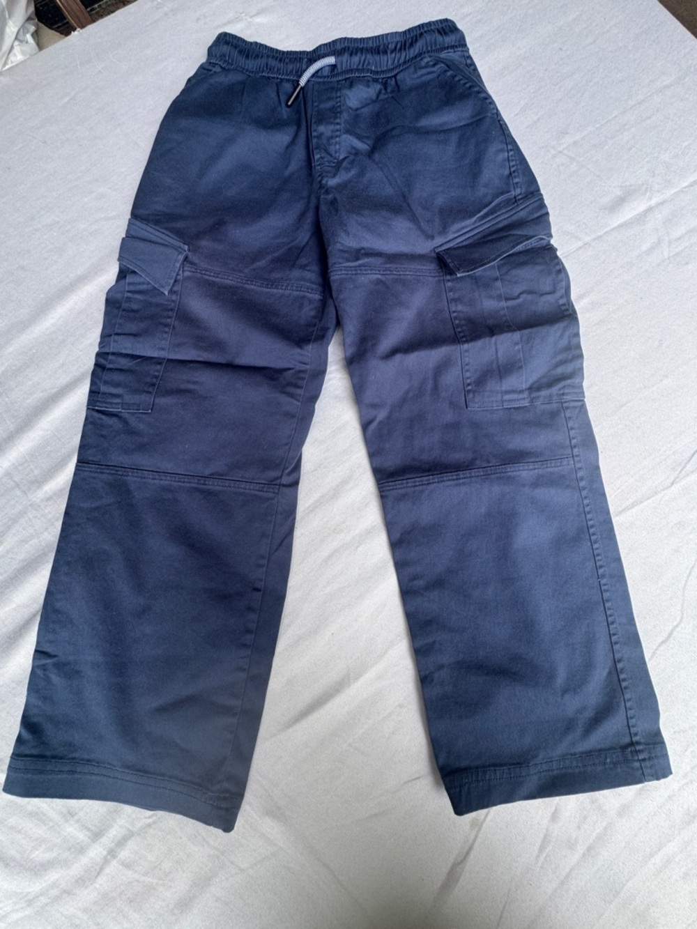 Classic Navy Cargo Wide-Leg Pants Boys size M